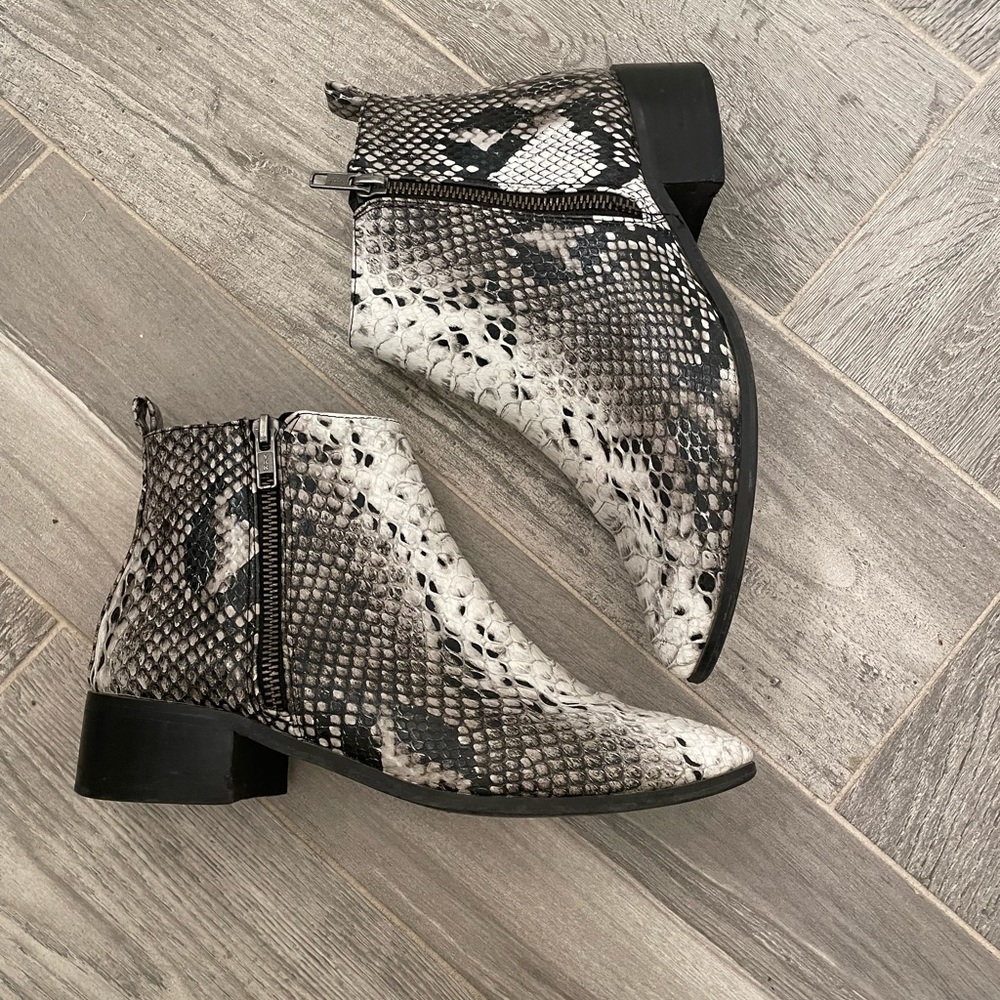 ASOS snakeskin booties
